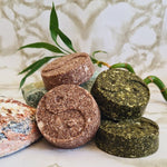 Kerala Mist Shampoo Bar – natural, sulphate-free vegan shampoo bar made with neem, spirulina, moringa, and essential oils for thinning hair, dandruff, scalp psoriasis, and sensitive skin