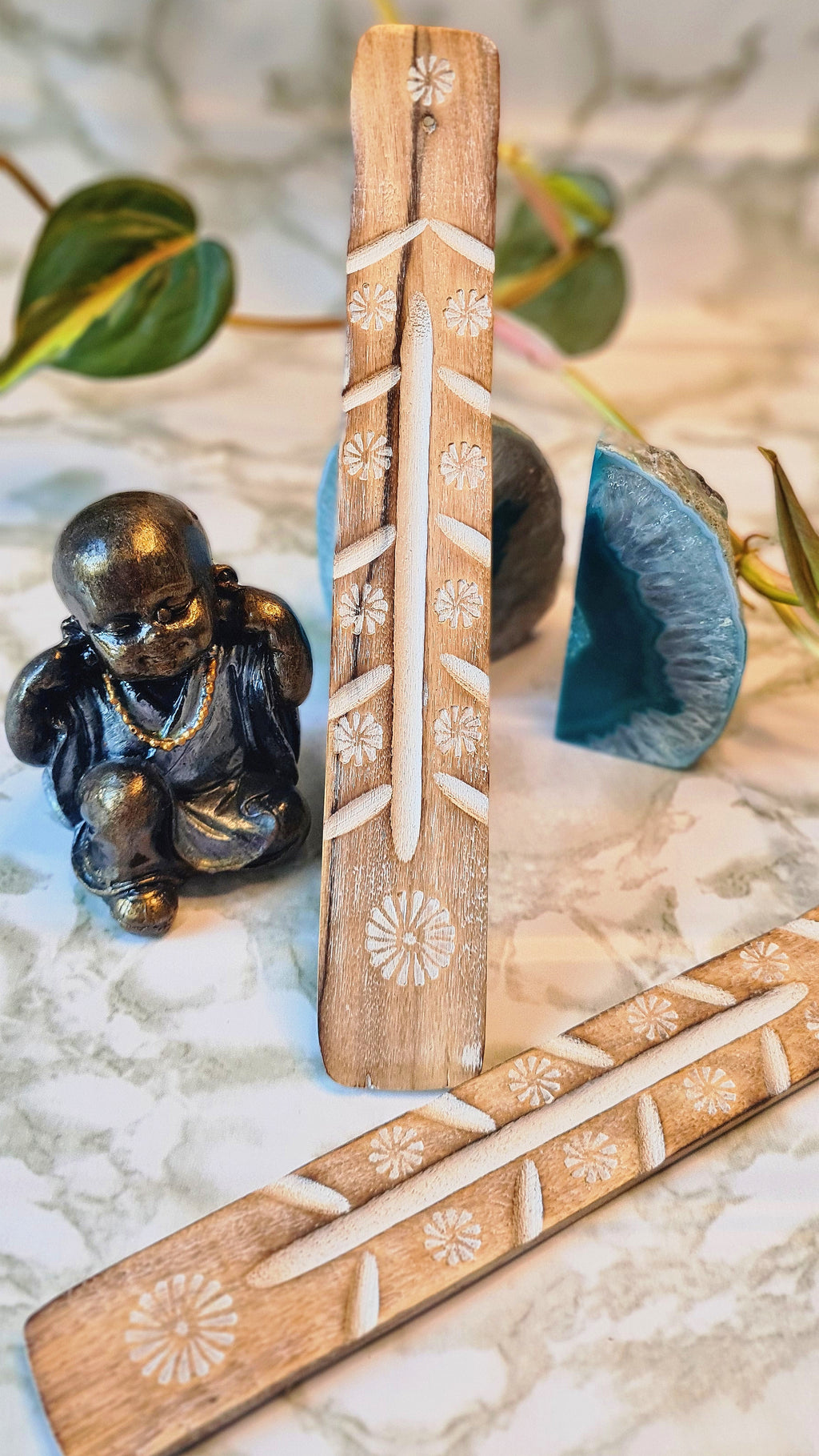 Carved Wooden Incense Holder