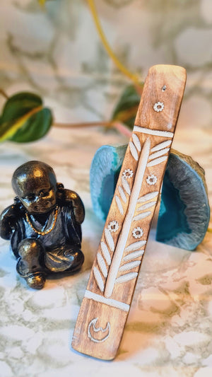 Carved Wooden Incense Holder