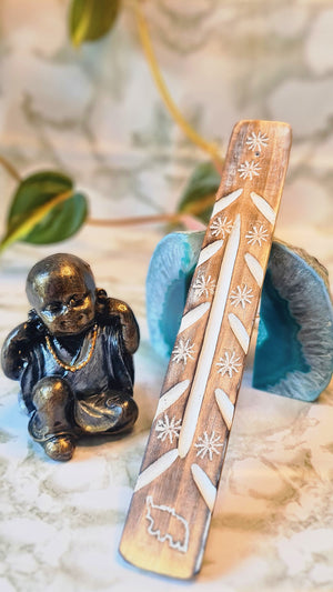 Carved Wooden Incense Holder