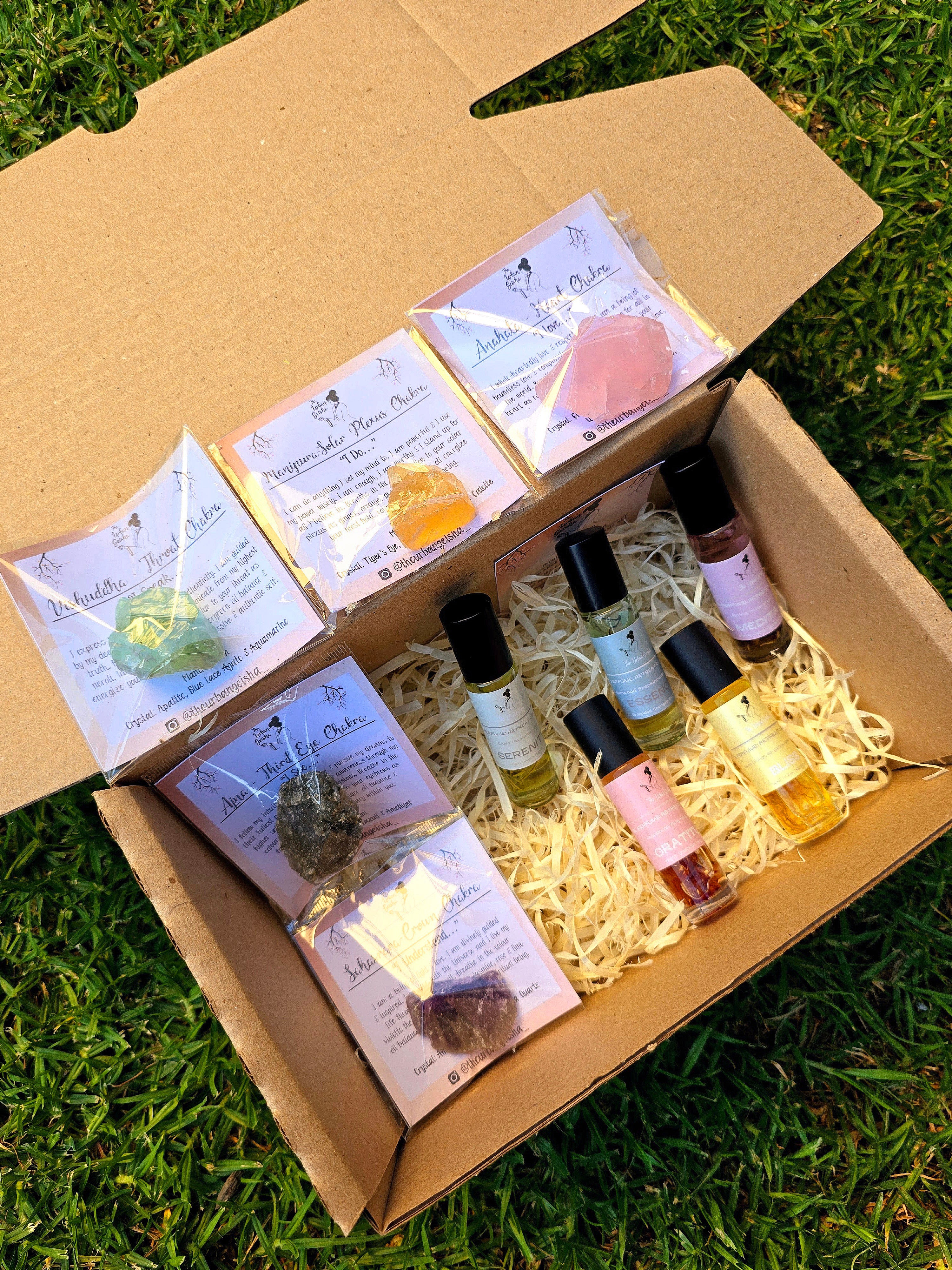 Retreat Collection: Oil Perfume & Crystal Gift Set