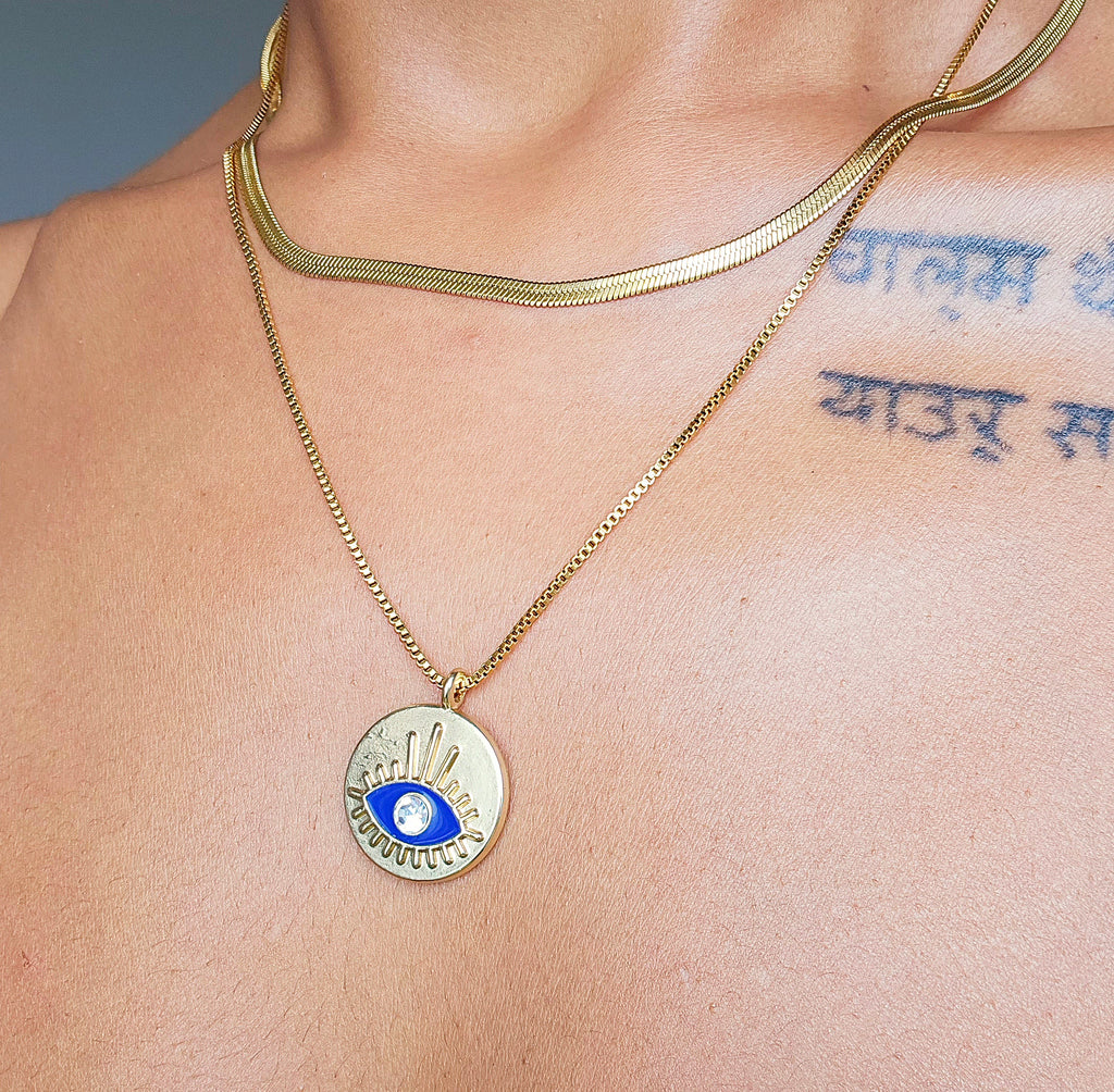 Evil Eye Medallion - Classic Double