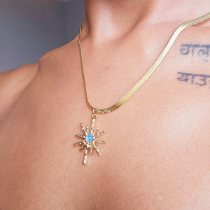 Sun Star - Gold Snake Chain