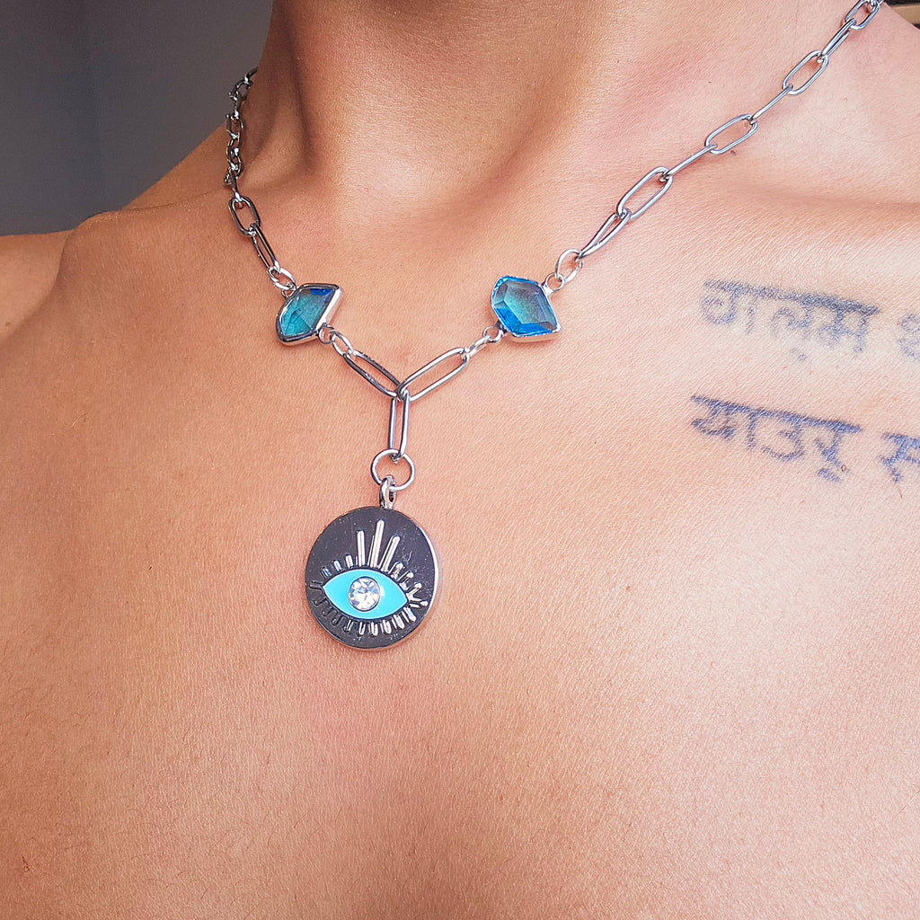 Evil Eye Medallion Choker
