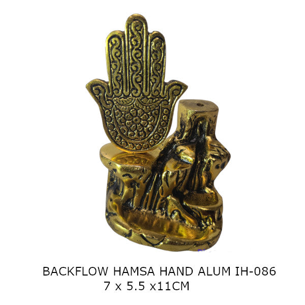 Gold Hamsa Hand Backflow Burner