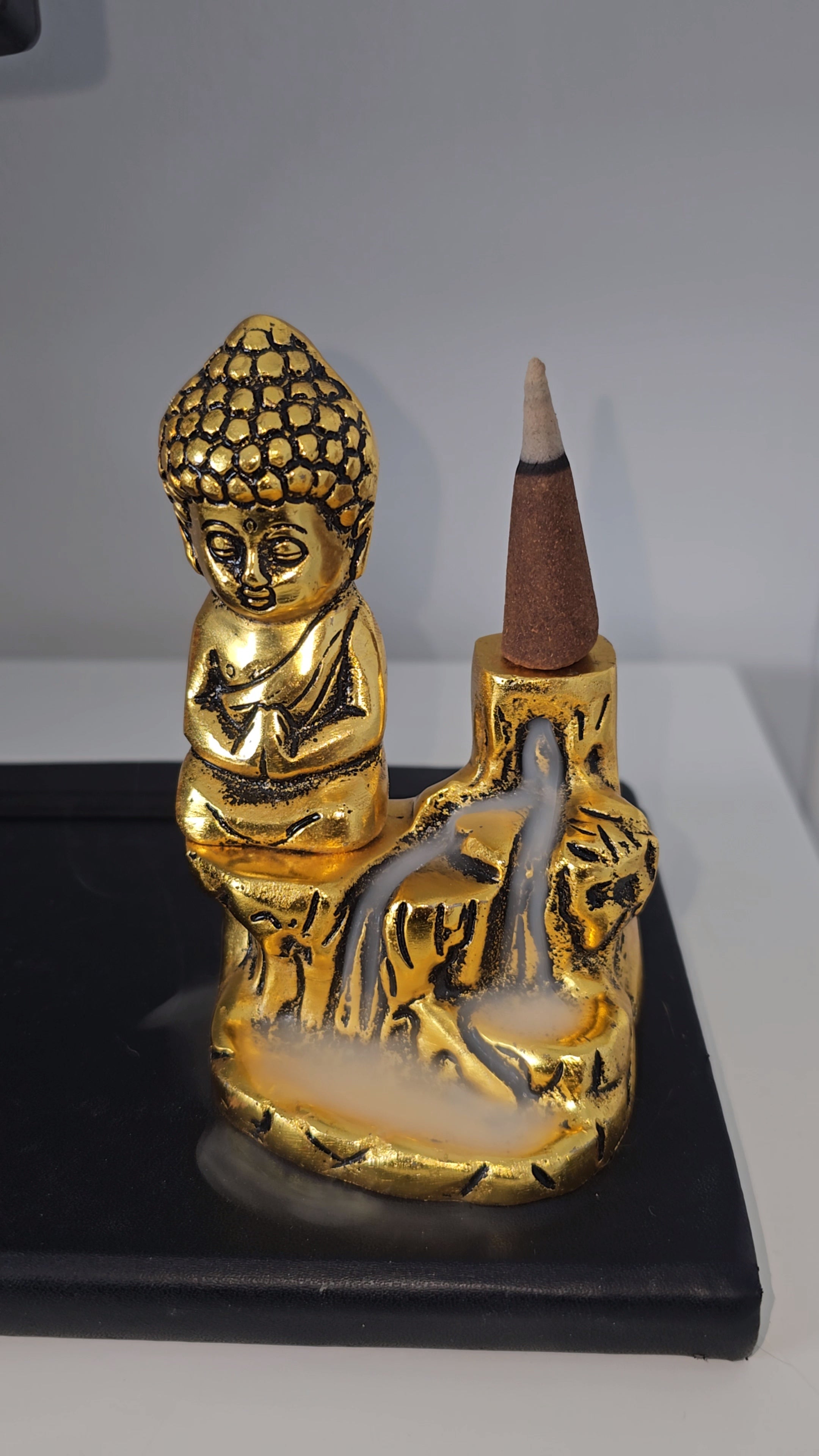 Gold Hamsa Hand Backflow Burner