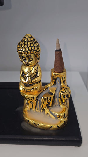 Gold Hamsa Hand Backflow Burner