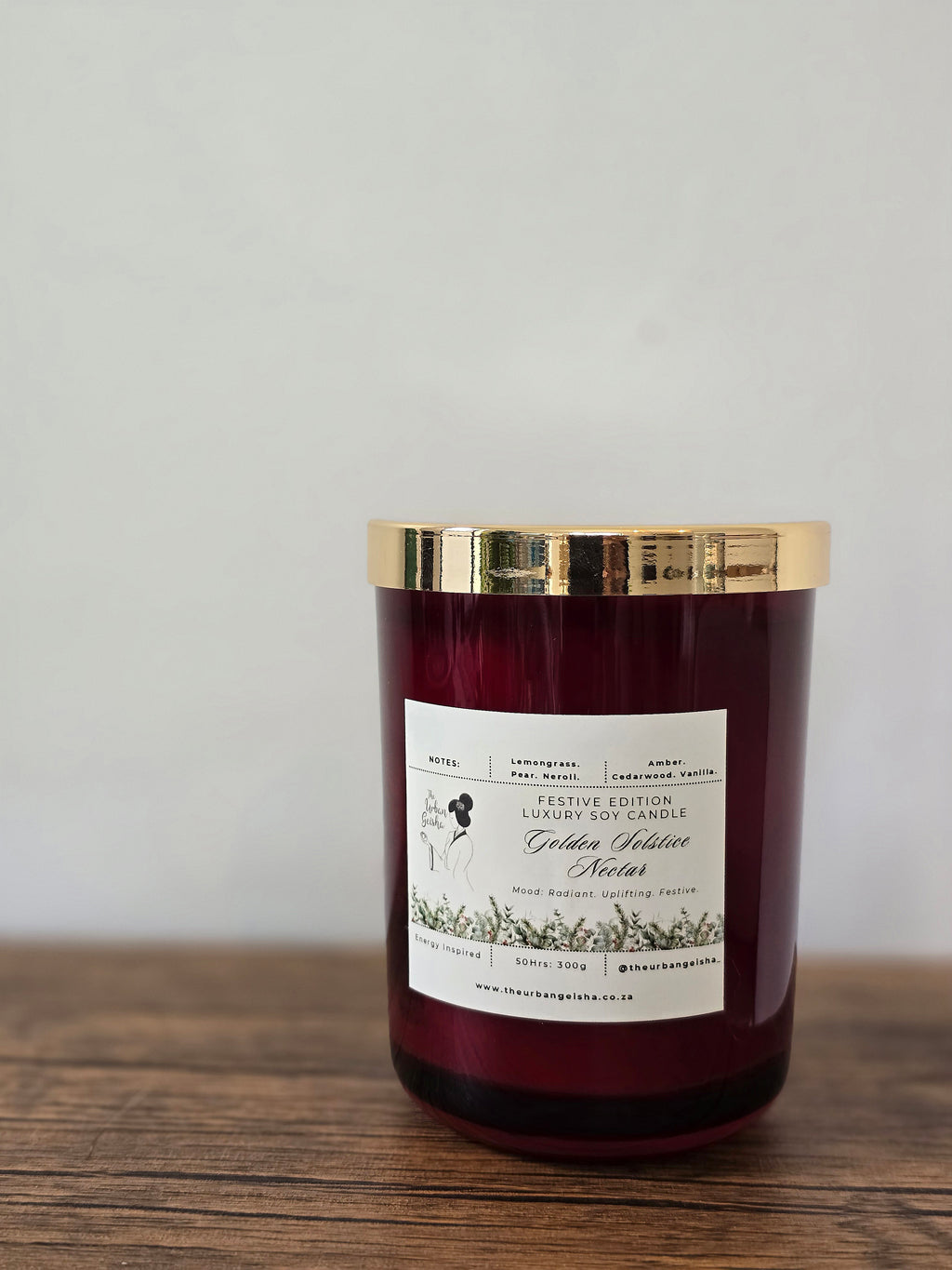 Golden Solstice Nectar: Festive Edition Candle