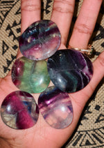 Rainbow Fluorite Palm Stone