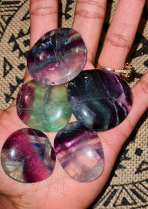 Rainbow Fluorite Palm Stone