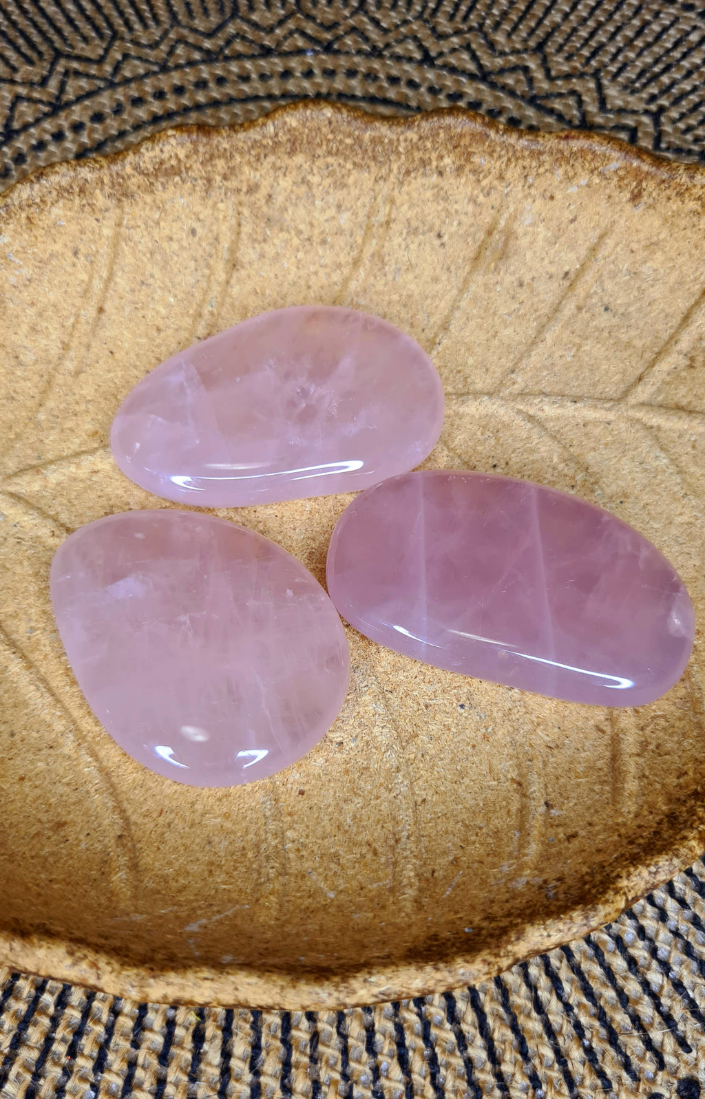 Rose Quartz Palm Stone