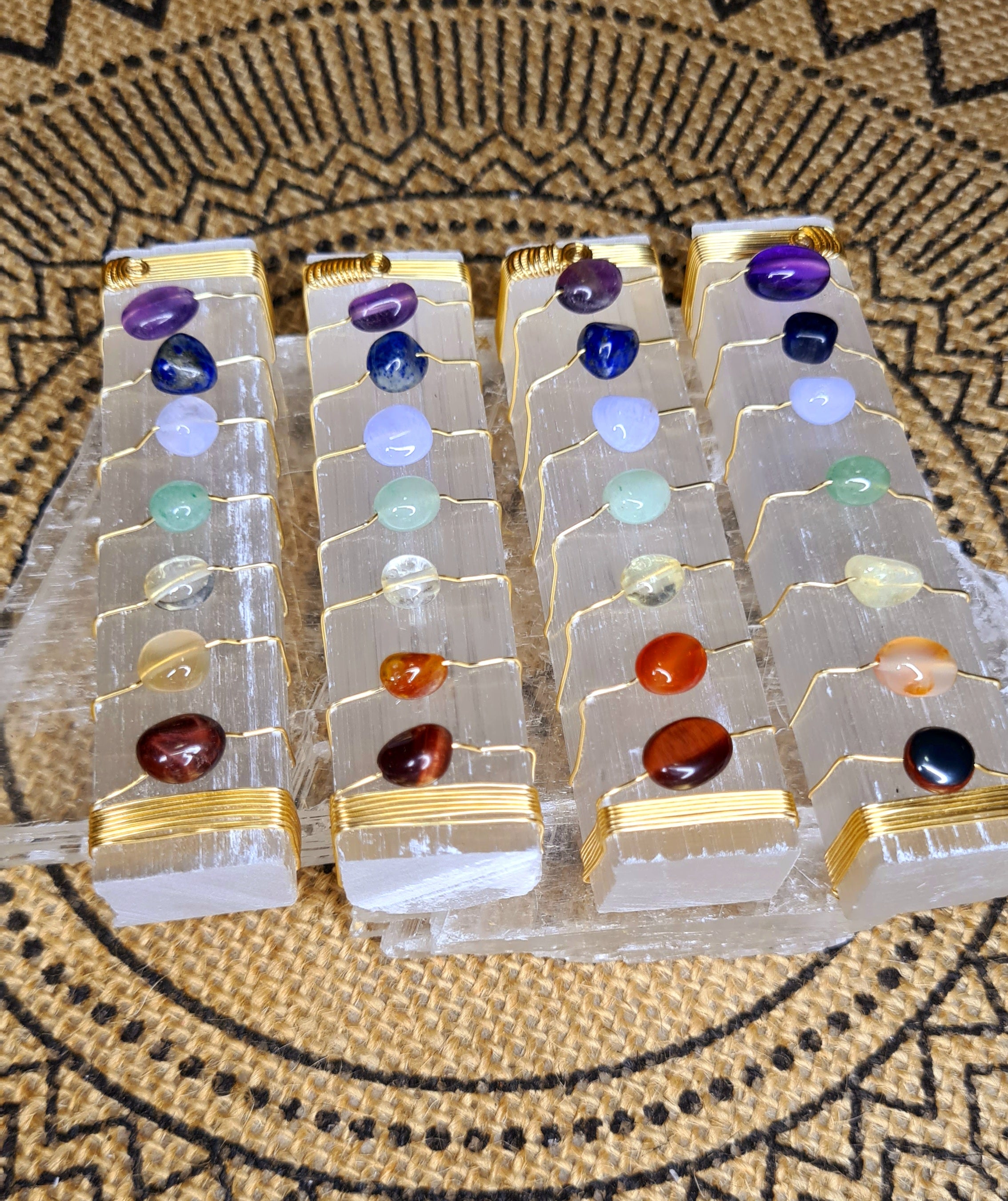 Selenite Chakra Wand