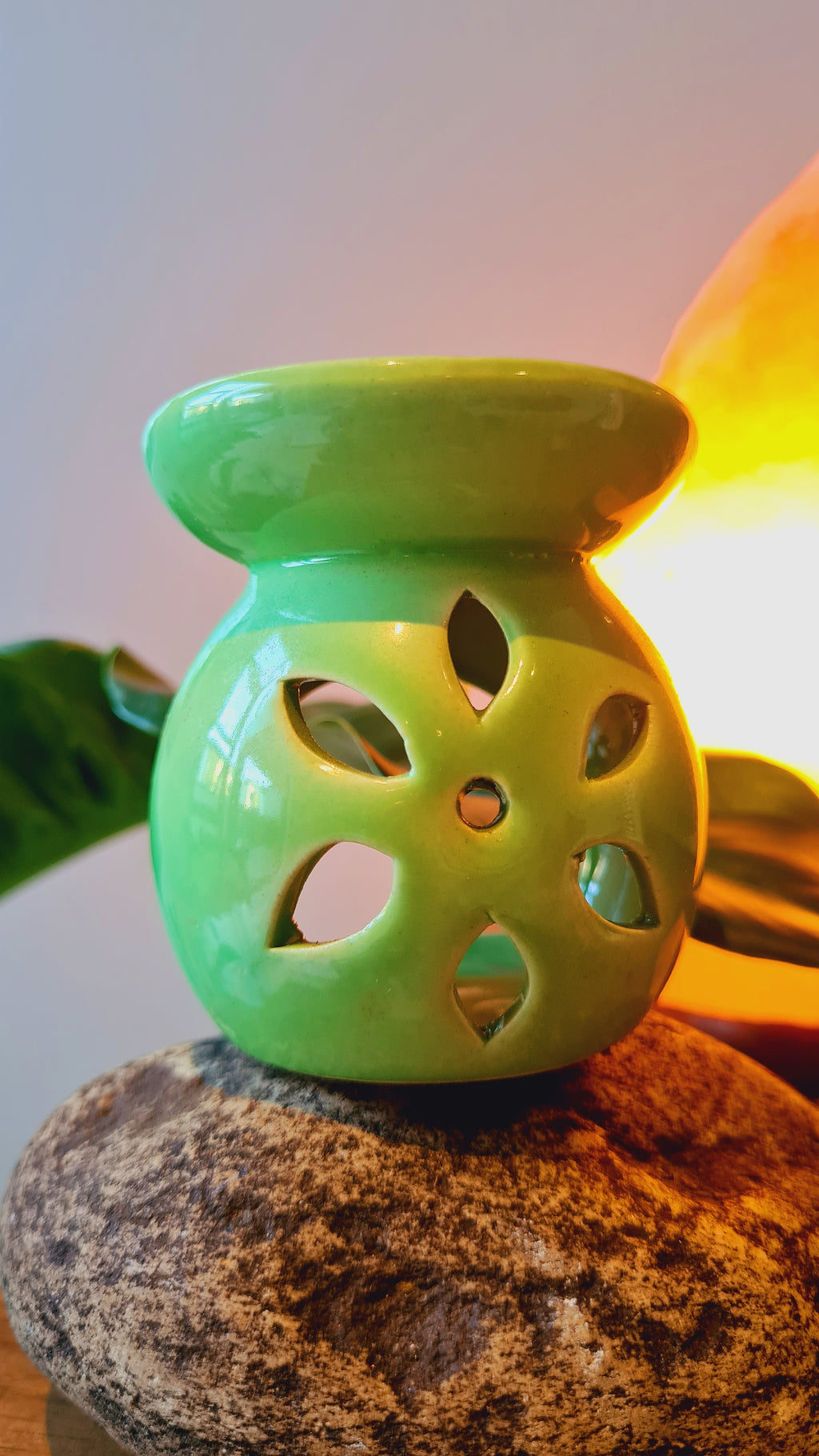 Ceramic Oil Burner - Green