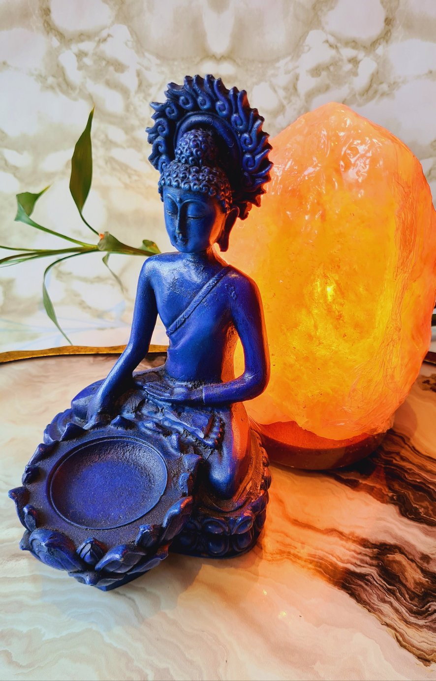 Himalayan Salt Lamp & Buddha Gift Set