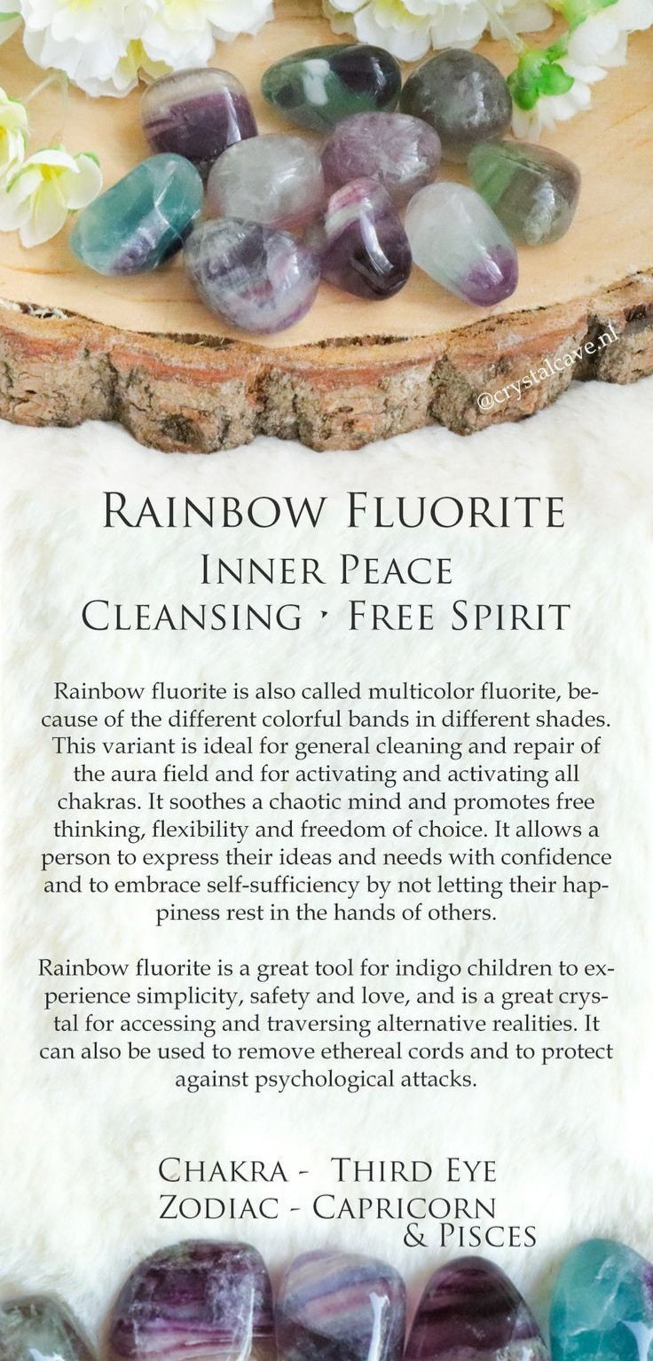 Rainbow Fluorite Palm Stone