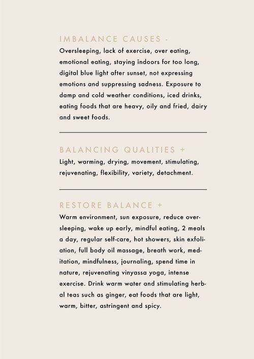 Kapha Dosha Ayurveda Dosha Balancing Tea